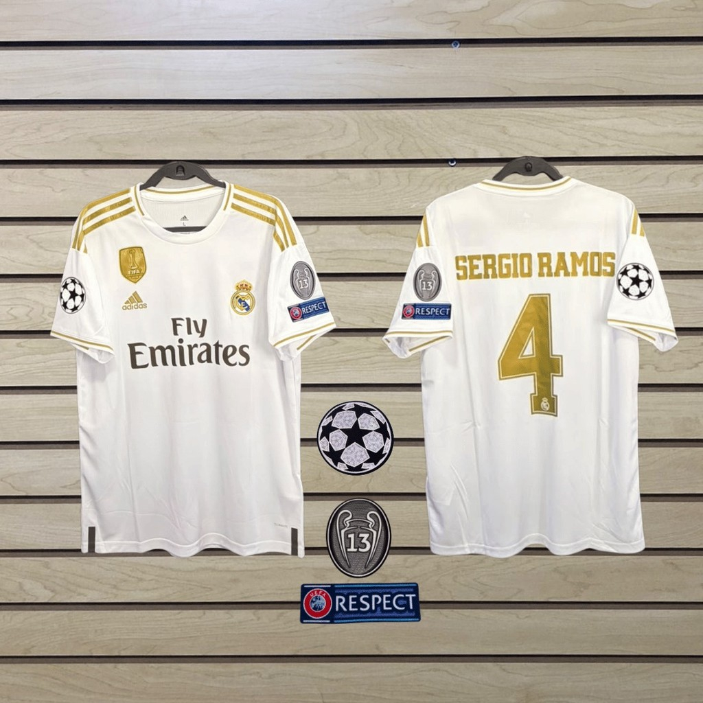 Camisa Retro Real Madrid Primera Equipacion 19/20 Sergio Ramos