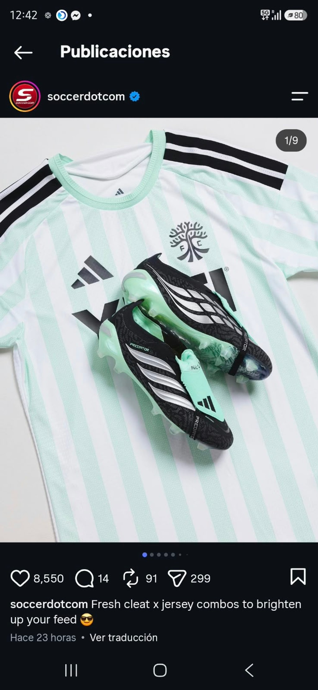 Tacos Adidas Predator Final Rush Pack Negro Con Verde Menta