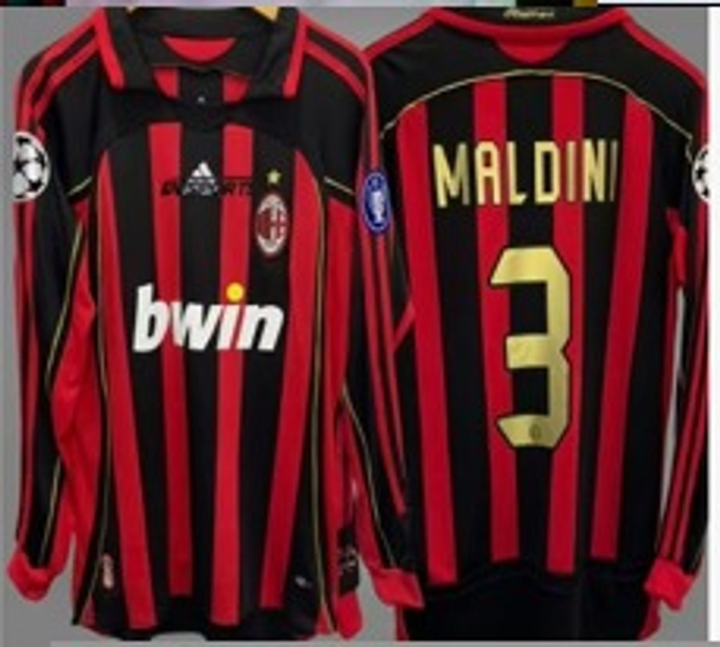 Camisa Retro Ac Milan Primera Equipacion Manga Larga 06/07 Maldini