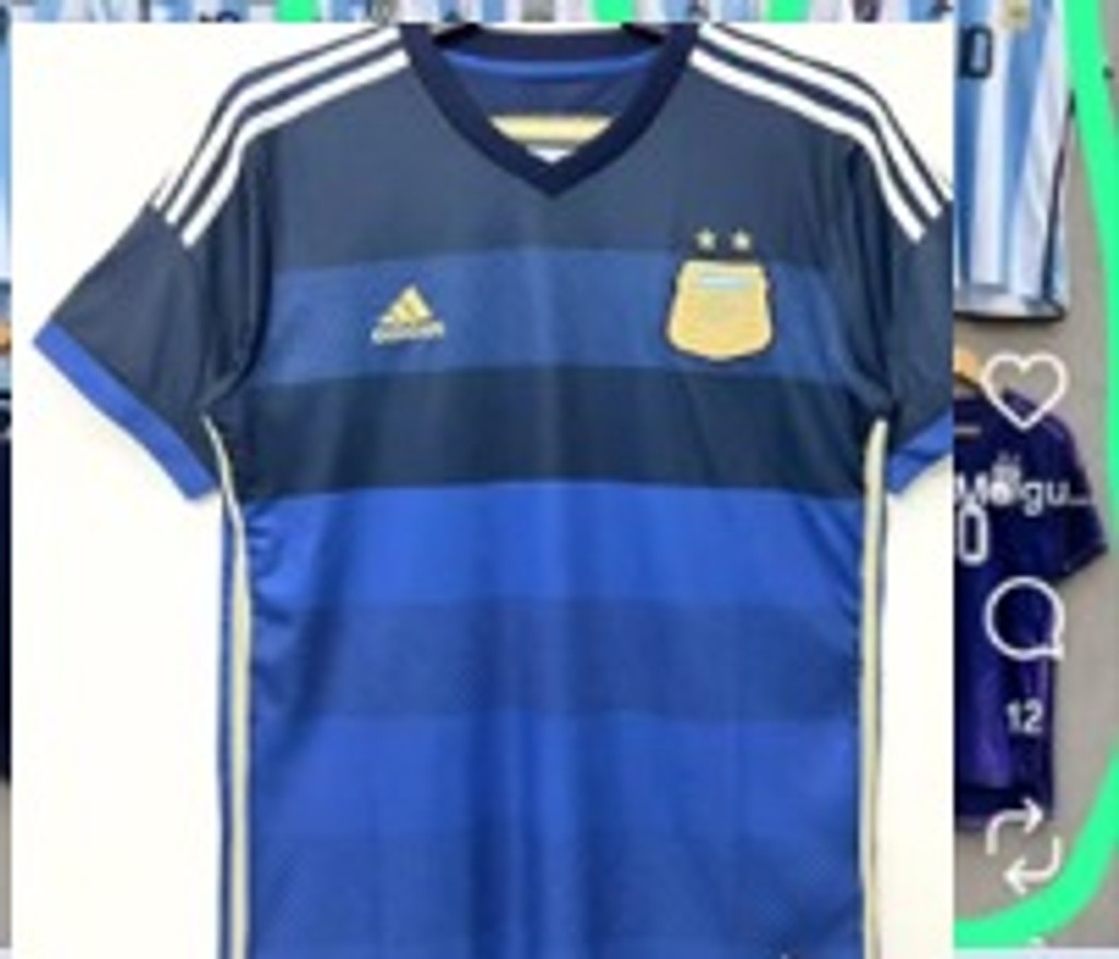 Camisa Retro Argentina Segunda Equipacion 2014 Messi
