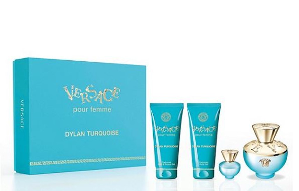 Set Versace Pour Femme Dylan Turquoise 3.4 EDT 4PC Women