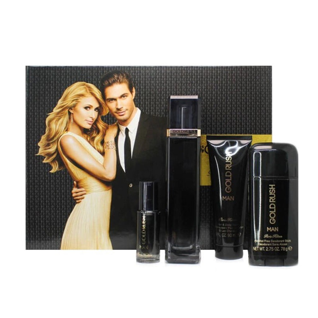 Paris Hilton Set Paris Hilton Gold Rush 4zas Hombre original en Costa Rica