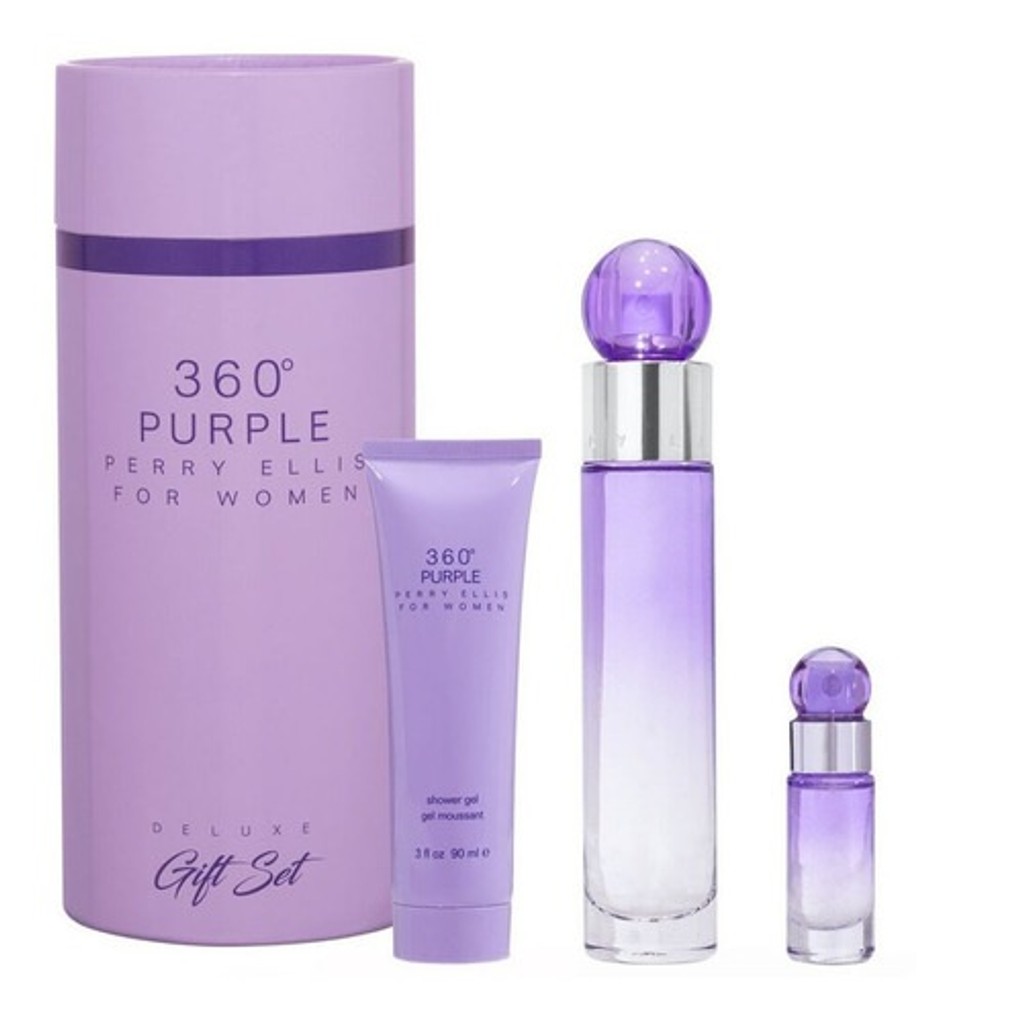 Perry Ellis Set Perry Ellis 360 Purple EDP 3pzas Mujer original en Costa Rica