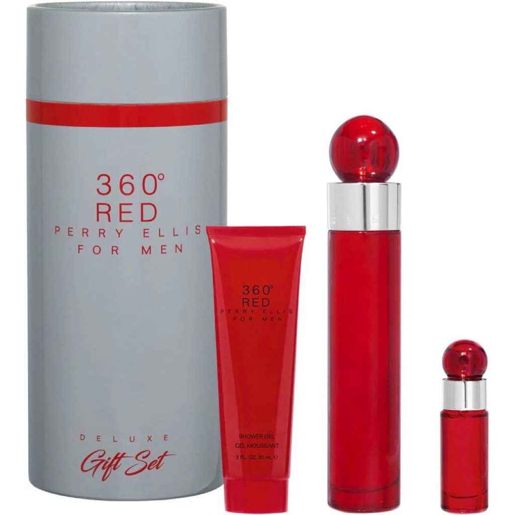 Set Perry Ellis 360 Red EDT 3pzas Hombre